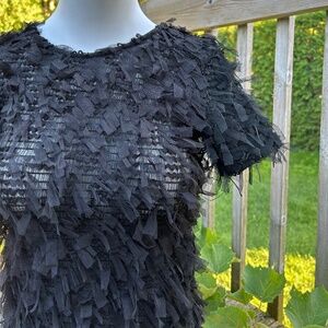 Zara ⎮ Fuzzy Smocked Crop top